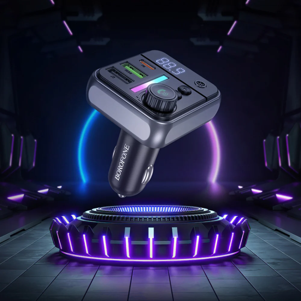 Borofone BC50 Ascenso Bluetooth FM Modulator, 2 x USB-A - 1 x USB-C - Image 11