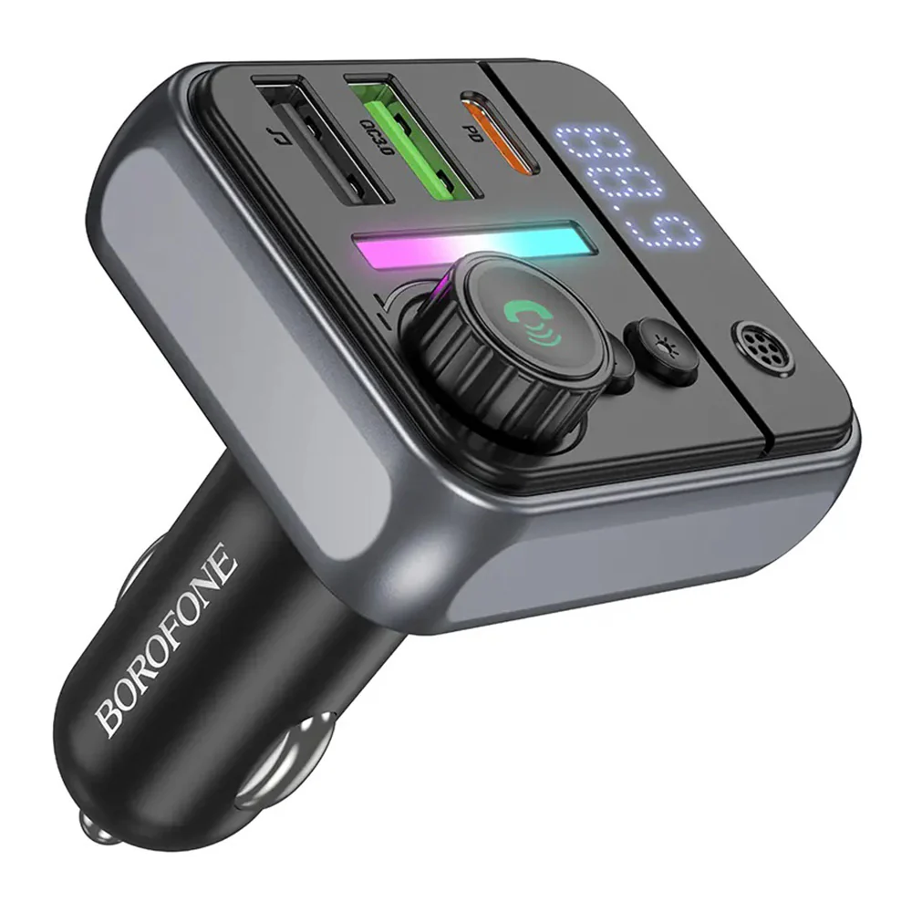 Borofone BC50 Ascenso Bluetooth FM Modulator, 2 x USB-A - 1 x USB-C - Image 7