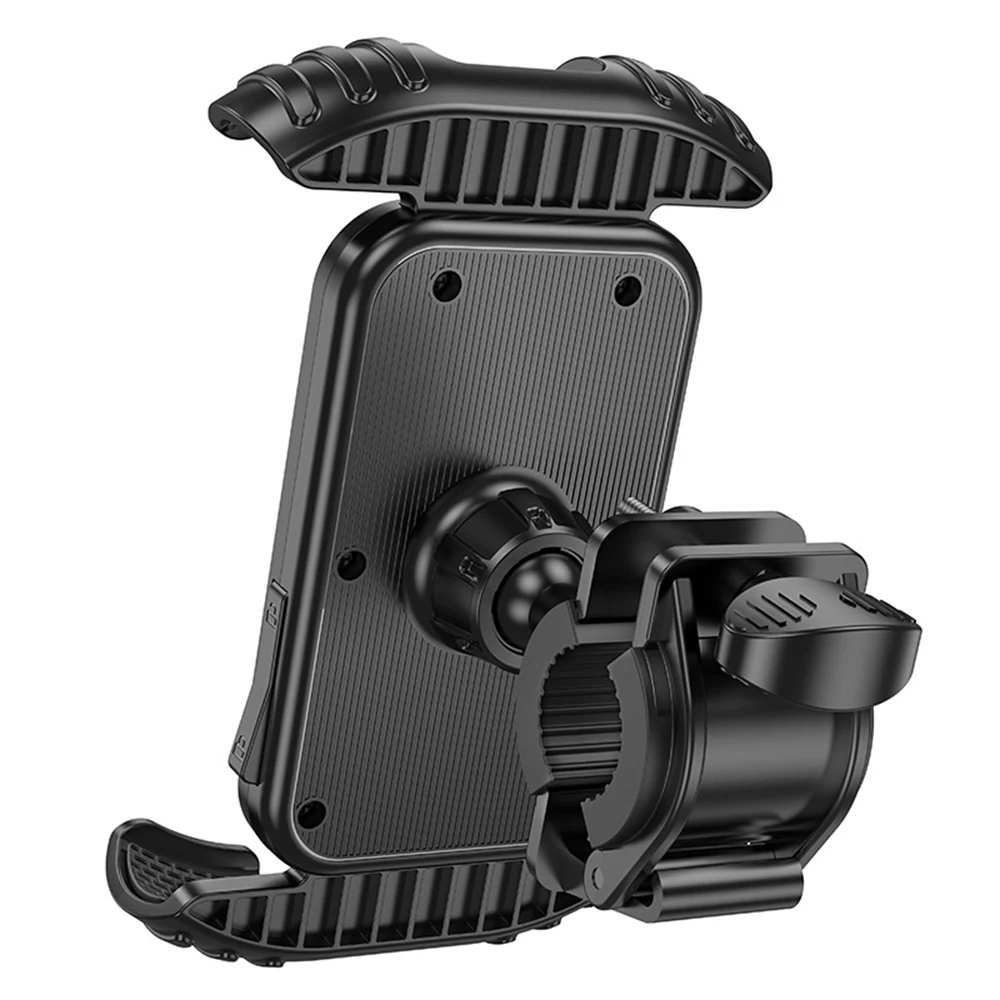 Borofone BH105 Basalt Bicycle Motorcycle Holder, 4.7inch - 7inch, Black - Image 4