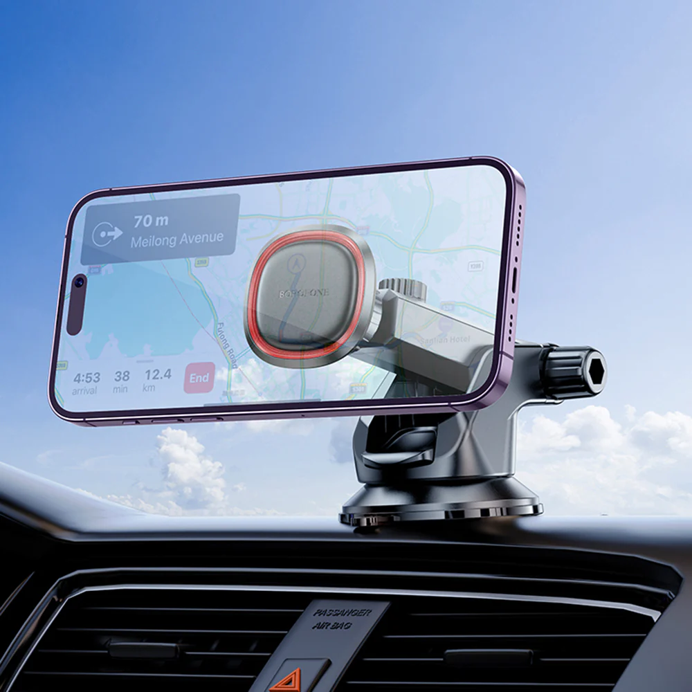 Borofone BH125 Roman Magnetic Car Mount, Universal, Black - Image 14