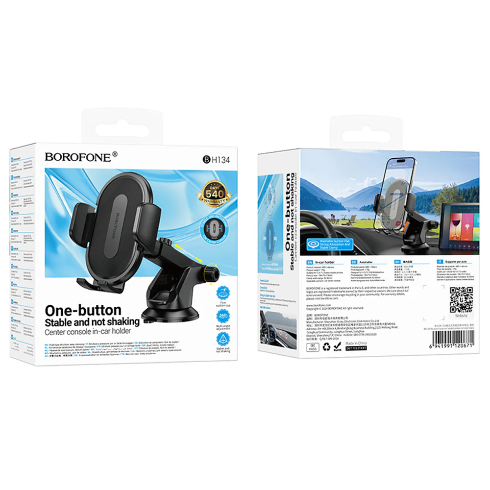 Borofone BH134 Rio Car Holder, 4.5inch - 7inch, Black - Image 7