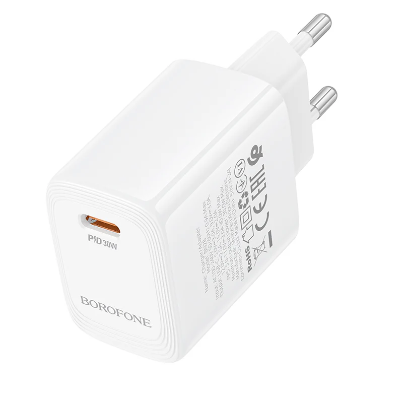 Borofone BN28 Fuente Network Charger, 30W, 3A, 1 x USB-C, White - Image 4