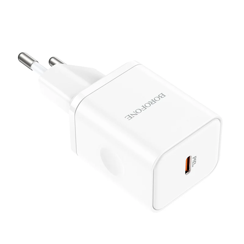 Borofone BN6 Field Network Charger, 20W, 3A, 1 x USB-C, White - Image 2