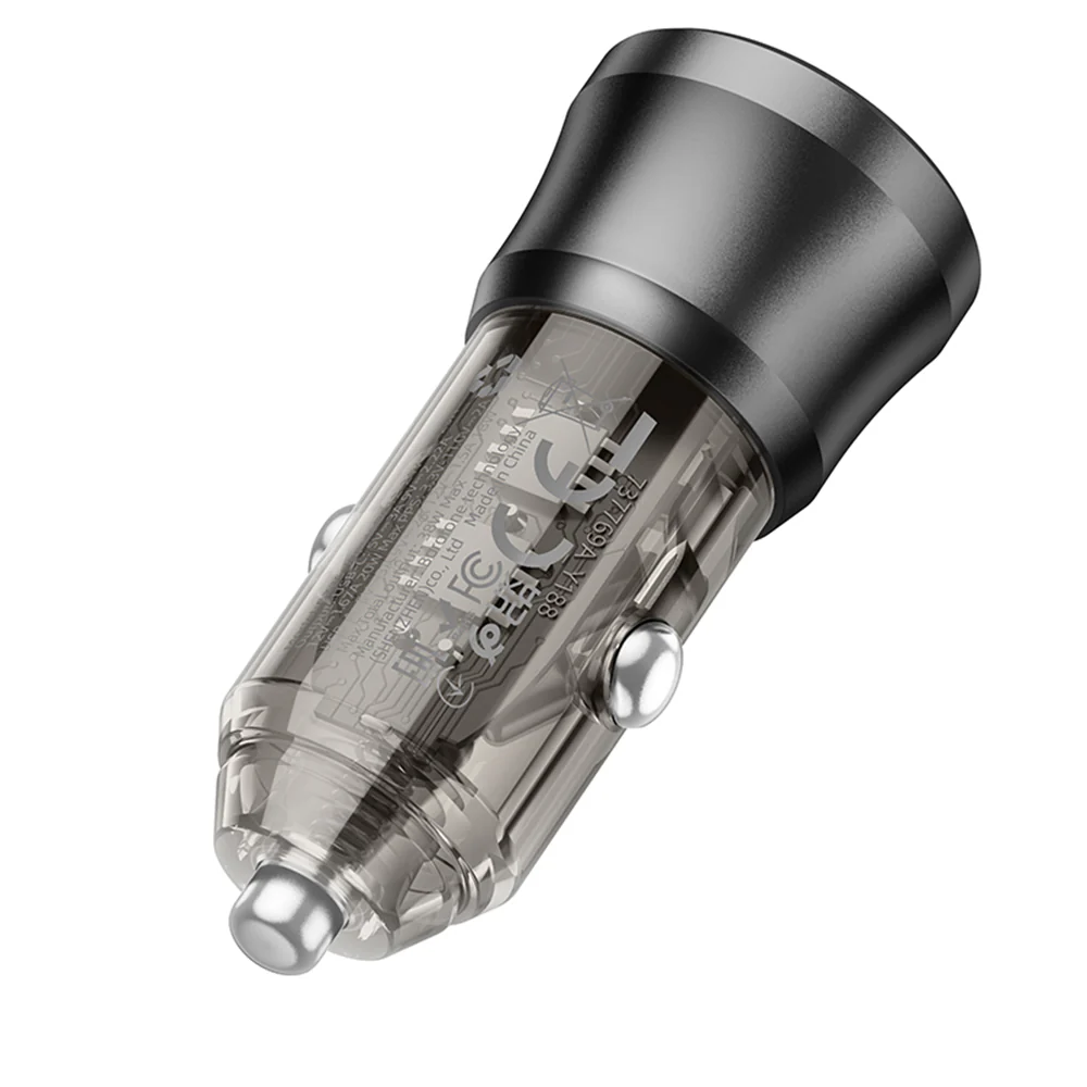 Borofone BZ25 Journey Car Charger, 38W, 3A, 1 x USB-A - 1 x USB-C, Black - Image 6