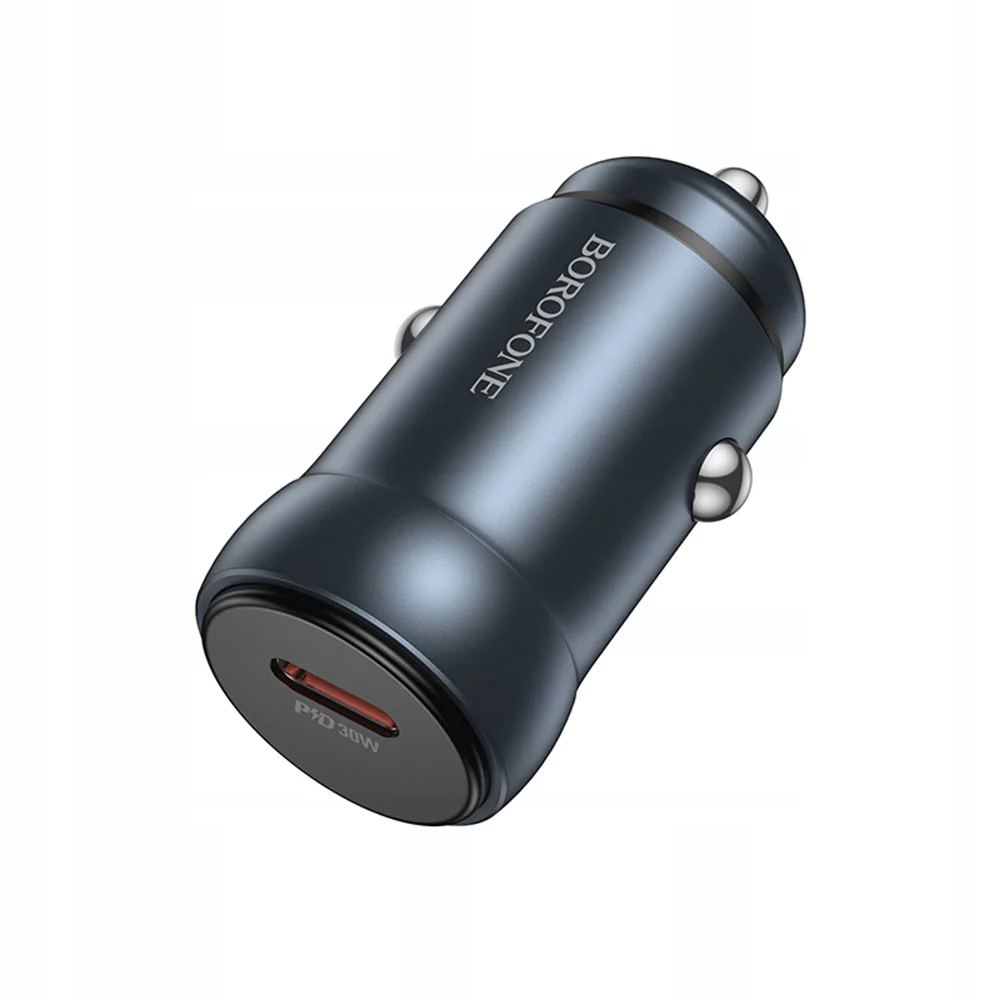 Borofone BZ32 Fresh Car Charger, 30W, 3A, 1 x USB-C, Gray