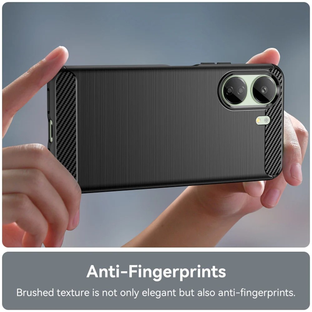 Camera Protection Case for Xiaomi Poco C65 / Redmi 13C, Techsuit, Carbon, Black - Image 4