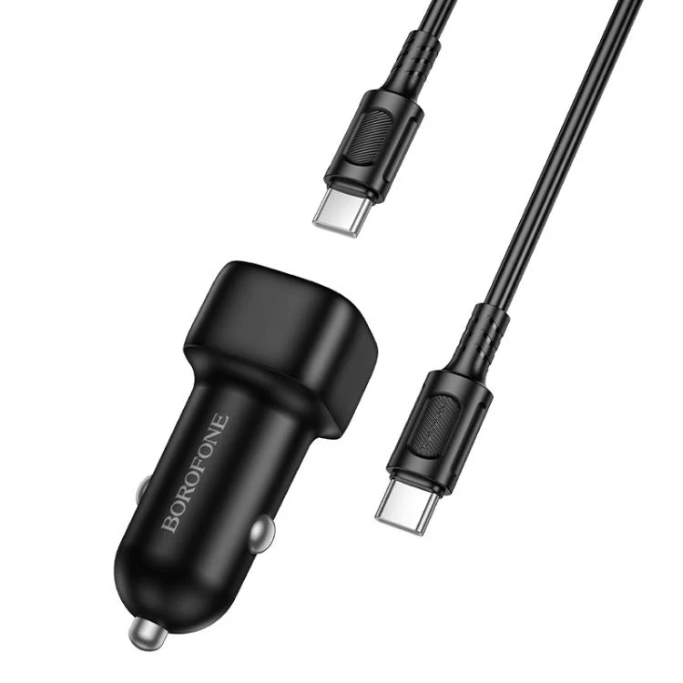 Car Charger with USB-C Cable Borofone BZ34A Cloud, 20W, 3A, 1 x USB-C, Black - Image 2