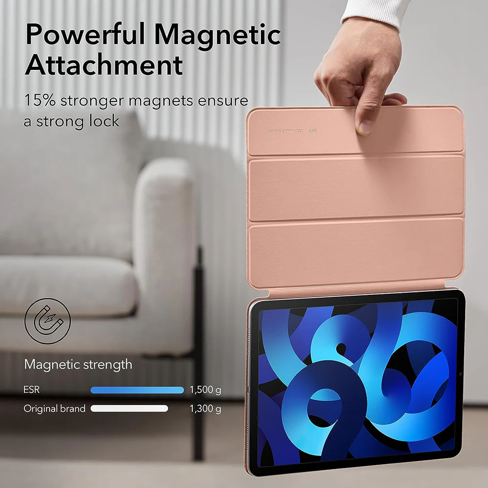 Case for Apple iPad Air 11 (2024) / Air (2022) / Air (2020) / Pro 11 (2018), ESR, Rebound, Rose Gold - Image 3