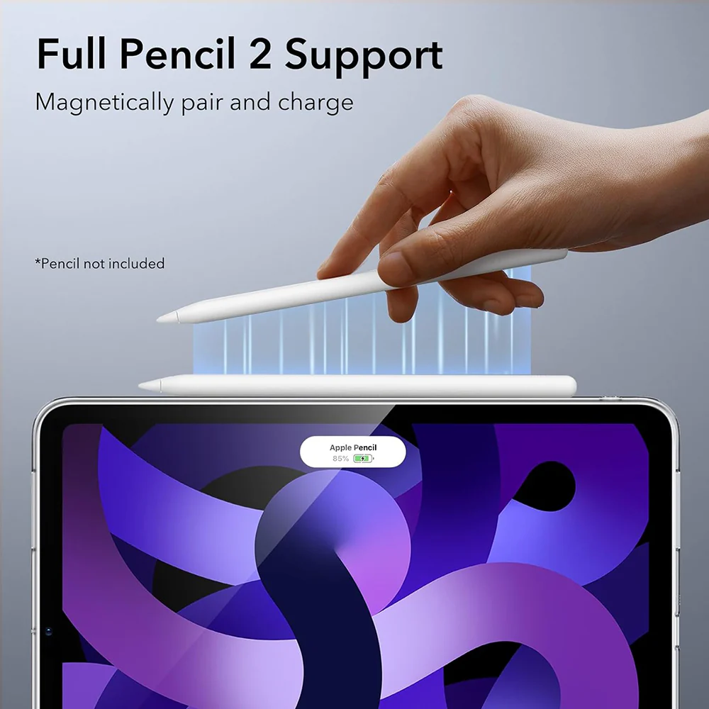 Case for Apple iPad Air 11 (2026) / iPad Air 11 (2025) / Air 11 (2024) / Air (2022) / Air (2020), ESR, Project Zero, Matte Black - Image 3