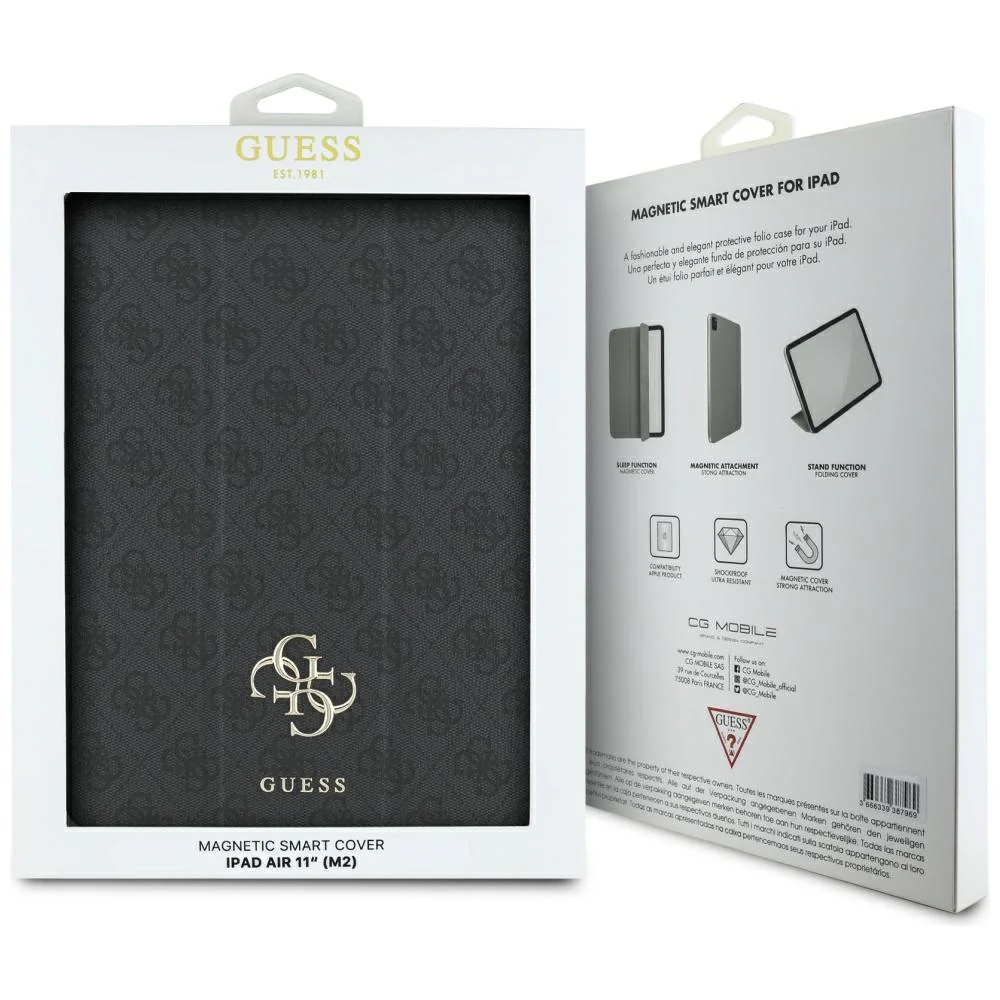 Case for Apple iPad Air 11 (2026) / iPad Air 11 (2025) / Air 11 (2024), Guess, 4G Big Logo, Black - Image 6