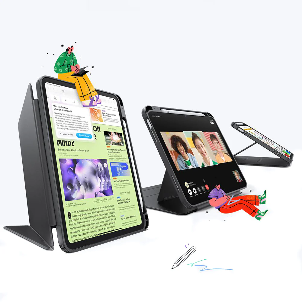 Case for Apple iPad Air 13 (2026) / Air 13 (2025) / Air 13 (2024), ESR, Flip Hybrid, Black - Image 3