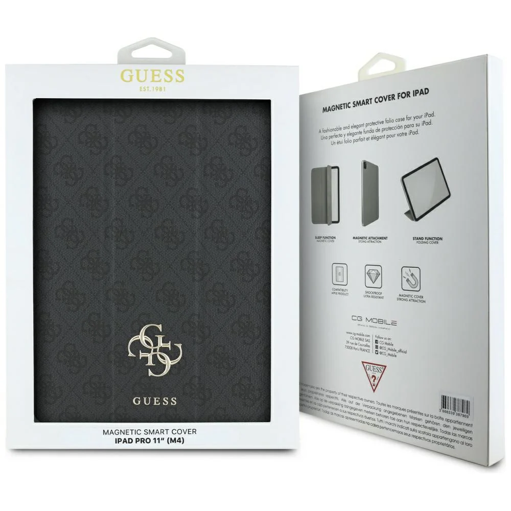 Case for Apple iPad Pro 11 (2024), Guess, 4G Big Logo, Black - Image 6