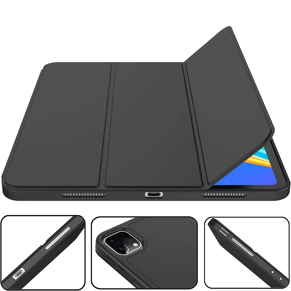 Case for Apple iPad Pro 12.9 (2022) / Pro 12.9 (2021) / Pro 12.9 (2020) / Pro 12.9 (2018), Techsuit, Flex Trifold, Black - Image 2