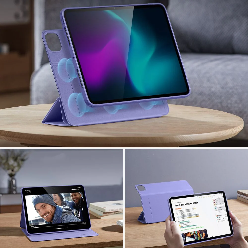 Case for Apple iPad Pro 13 (2024), ESR, Rebound Hybrid, Purple - Image 3