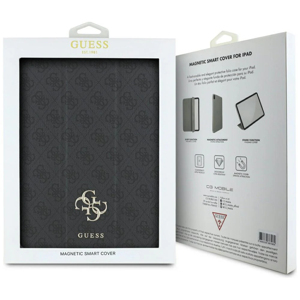 Case for Apple iPad Pro 13 (2024), Guess, 4G Big Logo, Black - Image 6