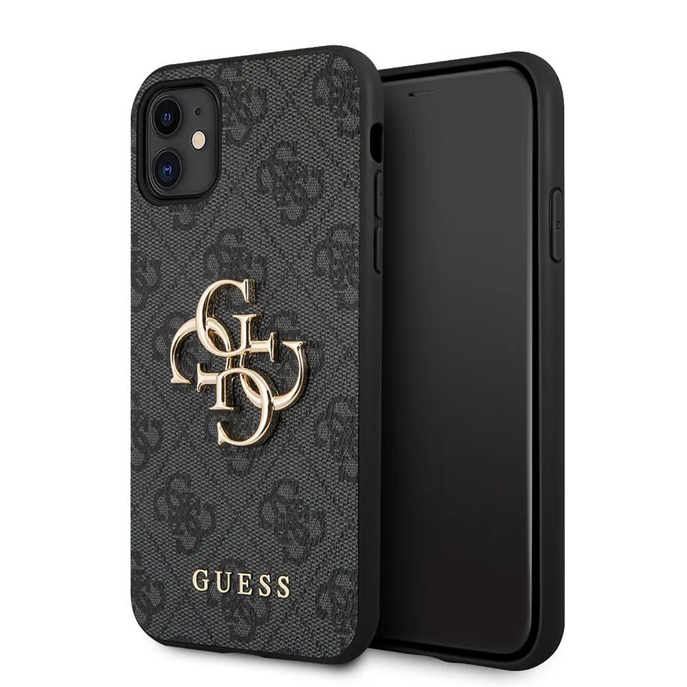 Case for Apple iPhone 11, Guess, 4G Metal Logo, Grey - Image 5