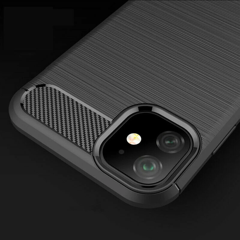 Case for Apple iPhone 12 / 12 Pro, Techsuit, Carbon, Black - Image 4