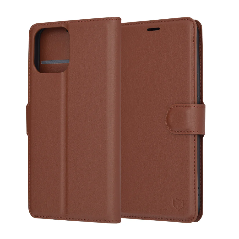 Case for Apple iPhone 13 Pro Max, Techsuit, Leather Folio, Brown - Image 6