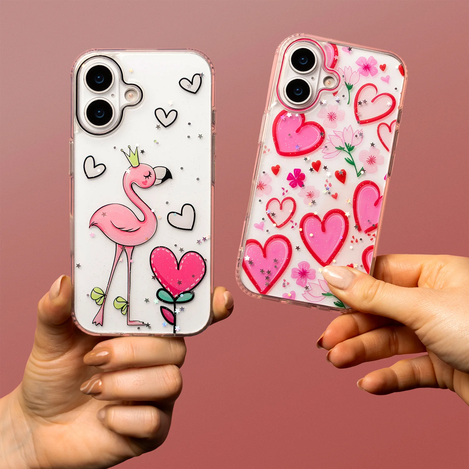 Case for Apple iPhone 14 / 13, OEM, Ultra Trendy Love 2, Multicolor - Image 6