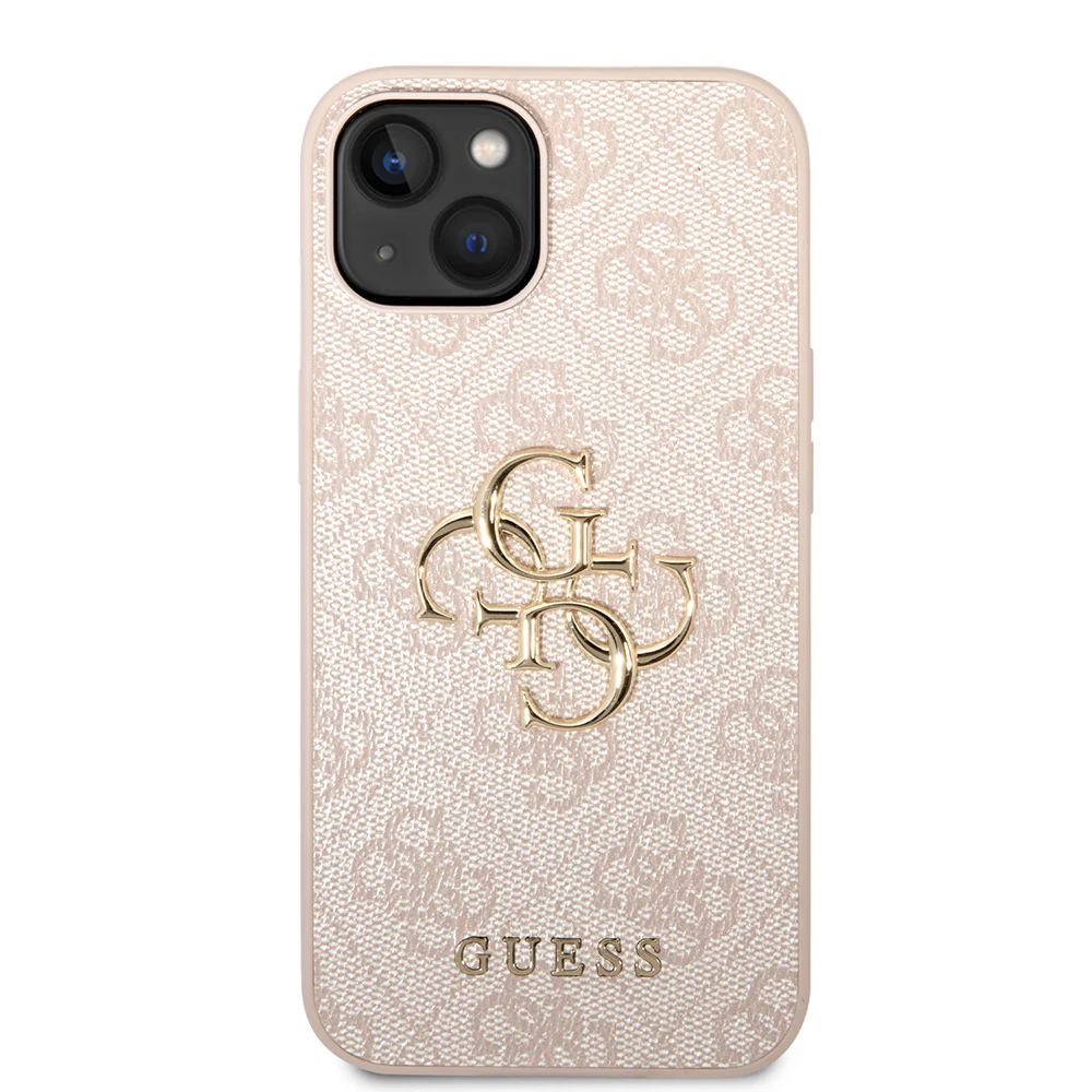 Case for Apple iPhone 14, Guess, 4G Metal Logo, Pink - Image 2