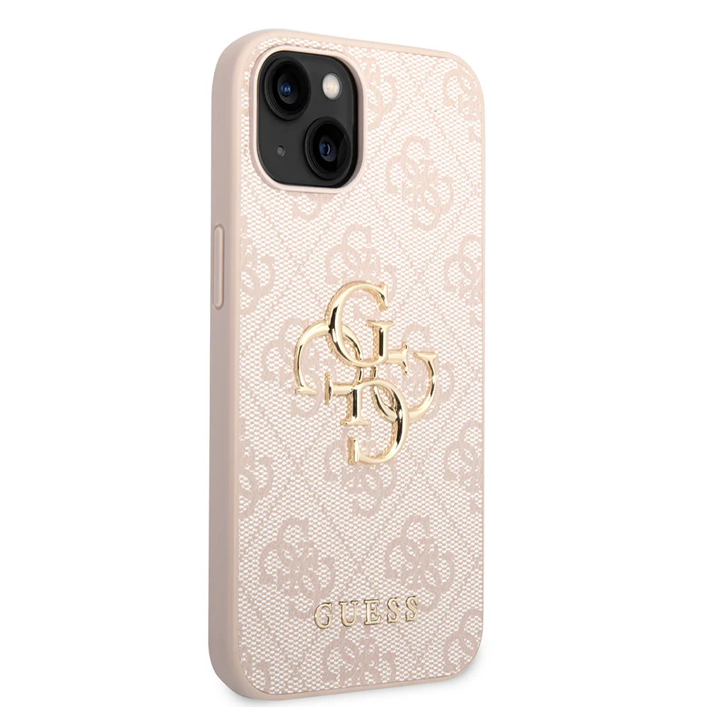 Case for Apple iPhone 14, Guess, 4G Metal Logo, Pink - Image 3