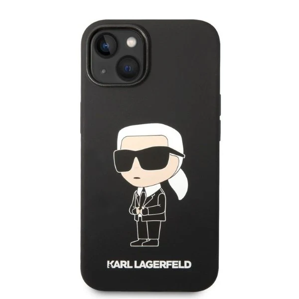 Case for Apple iPhone 14 Plus, Karl Lagerfeld, Ikonik Karl Silicone, Black - Image 3
