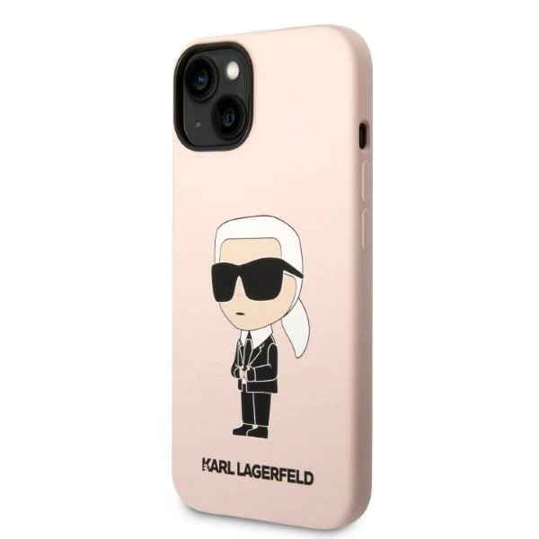 Case for Apple iPhone 14 Plus, Karl Lagerfeld, Ikonik Karl Silicone, Pink - Image 7