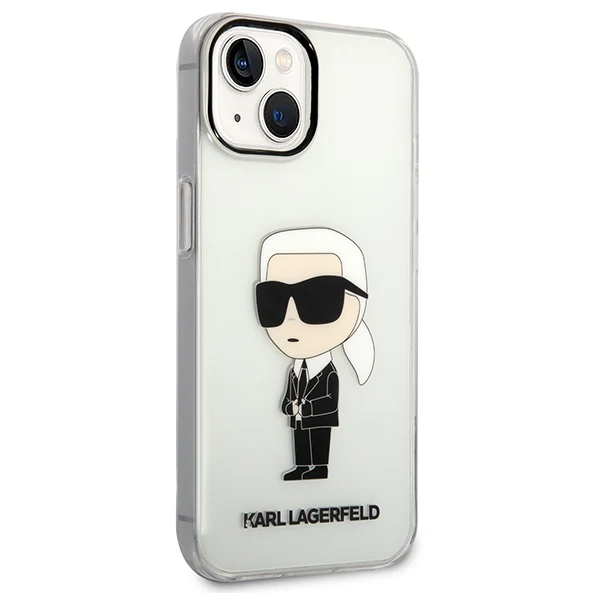 Case for Apple iPhone 14 Plus, Karl Lagerfeld, Ikonik Karl, Transparent - Image 4