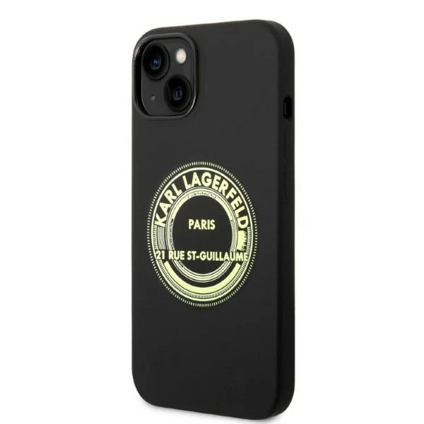 Case for Apple iPhone 14 Plus, Karl Lagerfeld, Silicone RSG, Black - Image 7