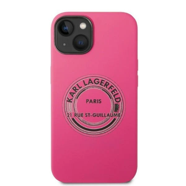 Case for Apple iPhone 14 Plus, Karl Lagerfeld, Silicone RSG, Pink - Image 3