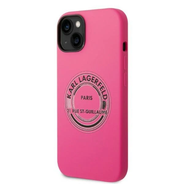 Case for Apple iPhone 14 Plus, Karl Lagerfeld, Silicone RSG, Pink - Image 5