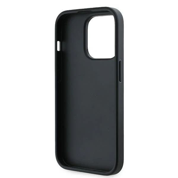 Case for Apple iPhone 14 Pro, Karl Lagerfeld, Diagonal Quilted Script, Black - Image 4