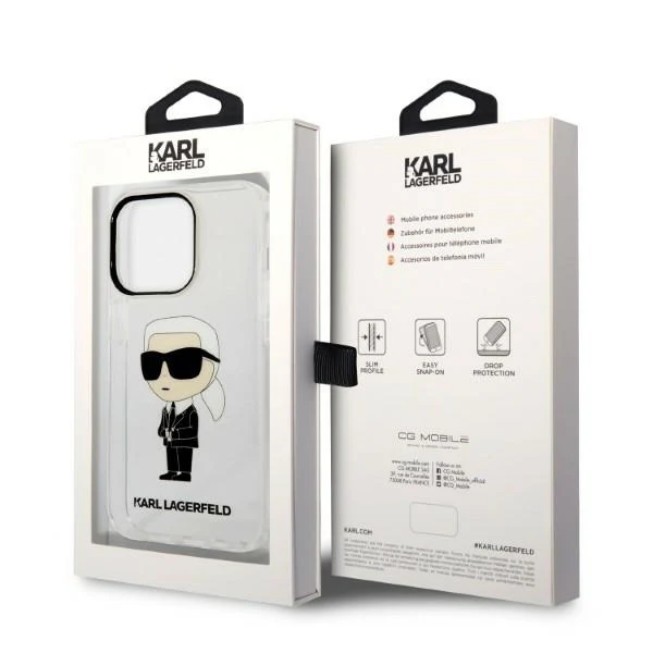 Case for Apple iPhone 14 Pro, Karl Lagerfeld, IML Ikonik NFT, Transparent - Image 8