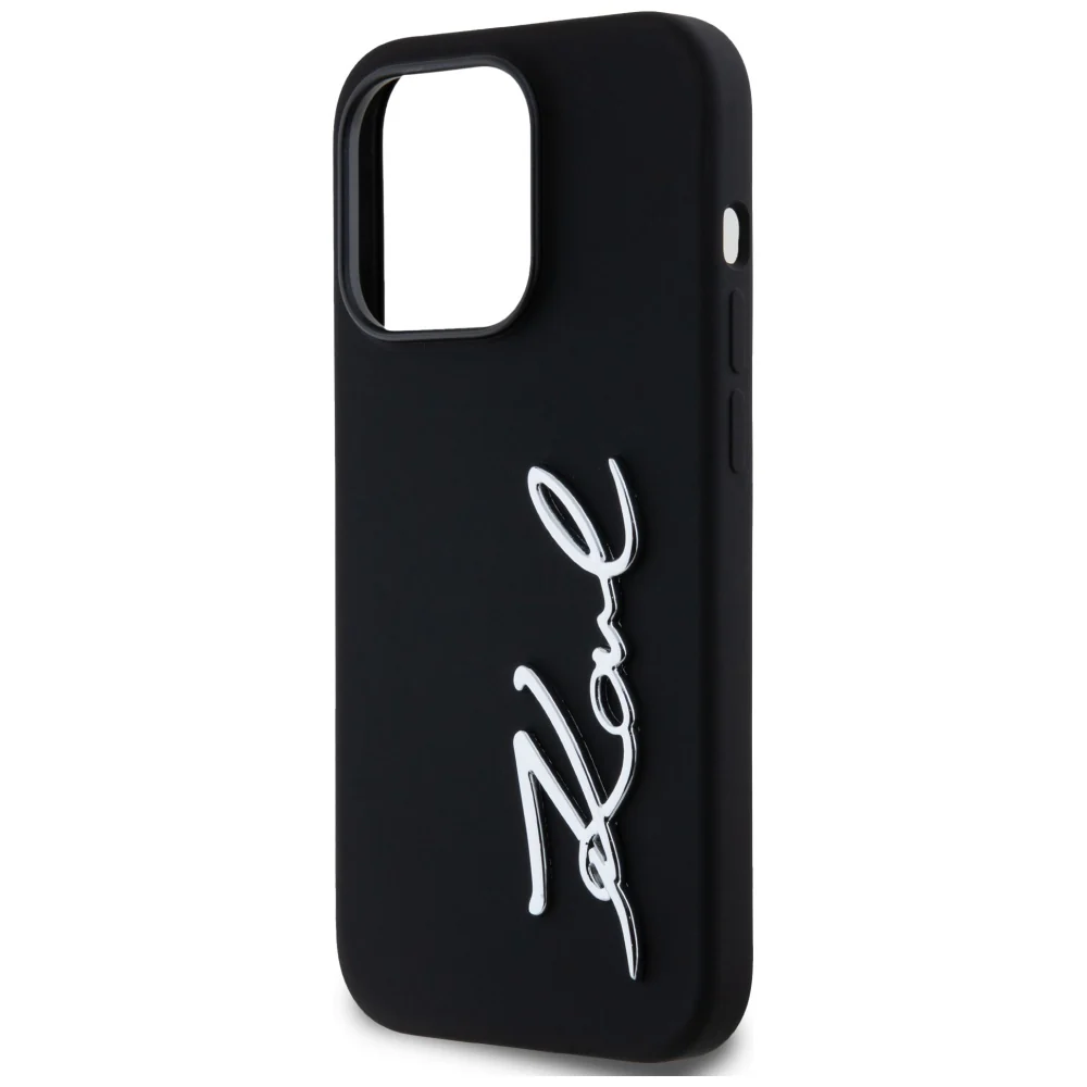 Case for Apple iPhone 14 Pro, Karl Lagerfeld, Silicone Karl Script, Black - Image 6