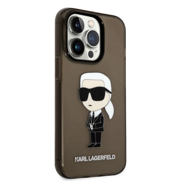 Case for Apple iPhone 14 Pro Max, Karl Lagerfeld, IML Ikonik NFT, Black - Image 9