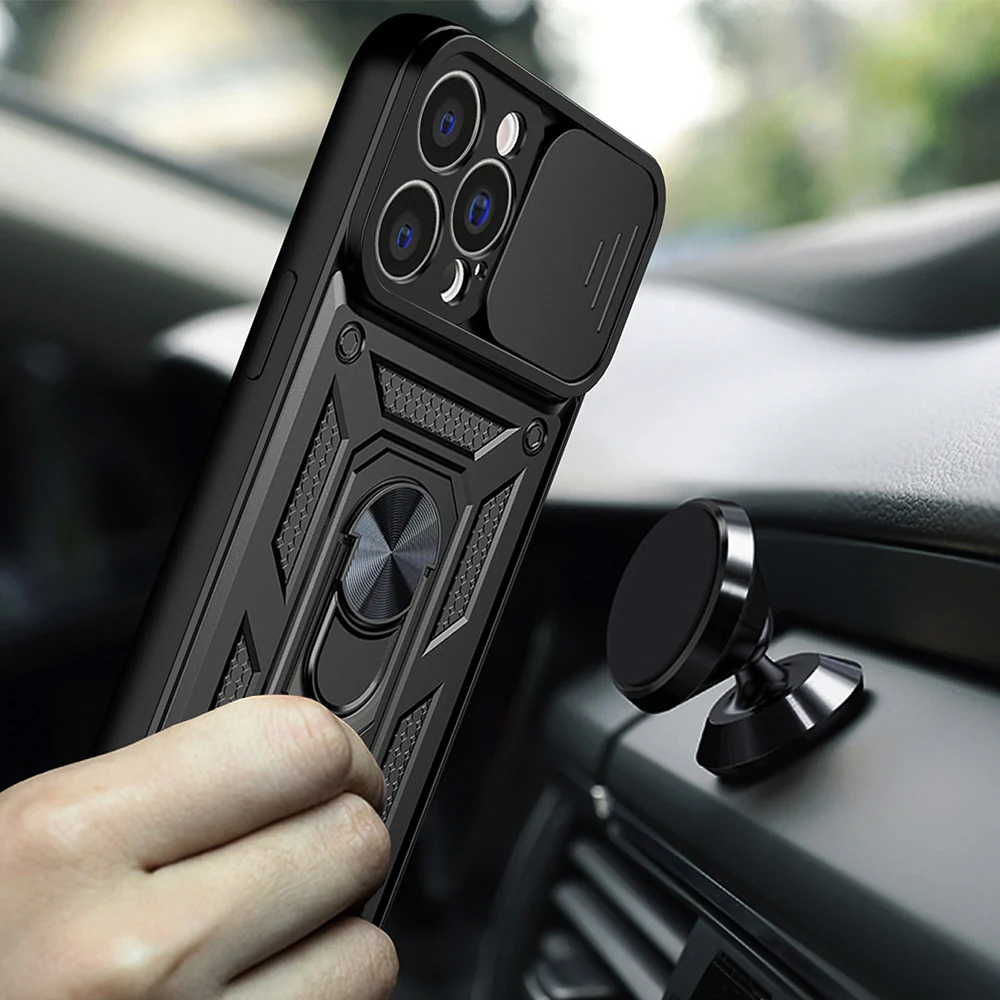 Case for Apple iPhone 14 Pro, Techsuit, CamShield, Black - Image 3
