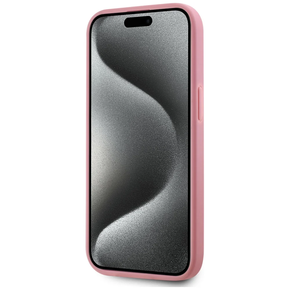 Case for Apple iPhone 15, Karl Lagerfeld, Metal Signature, Pink - Image 5