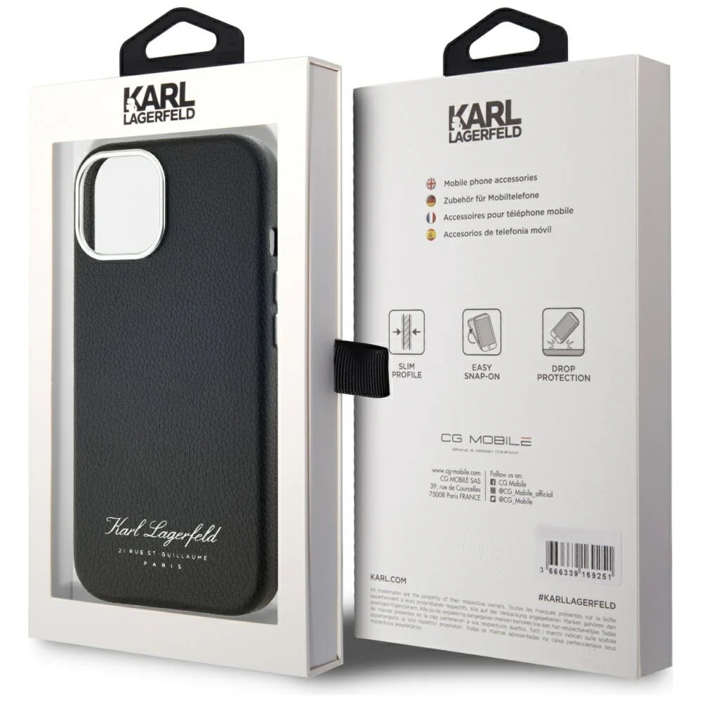 Case for Apple iPhone 15, Karl Lagerfeld, RSG, Black - Image 7