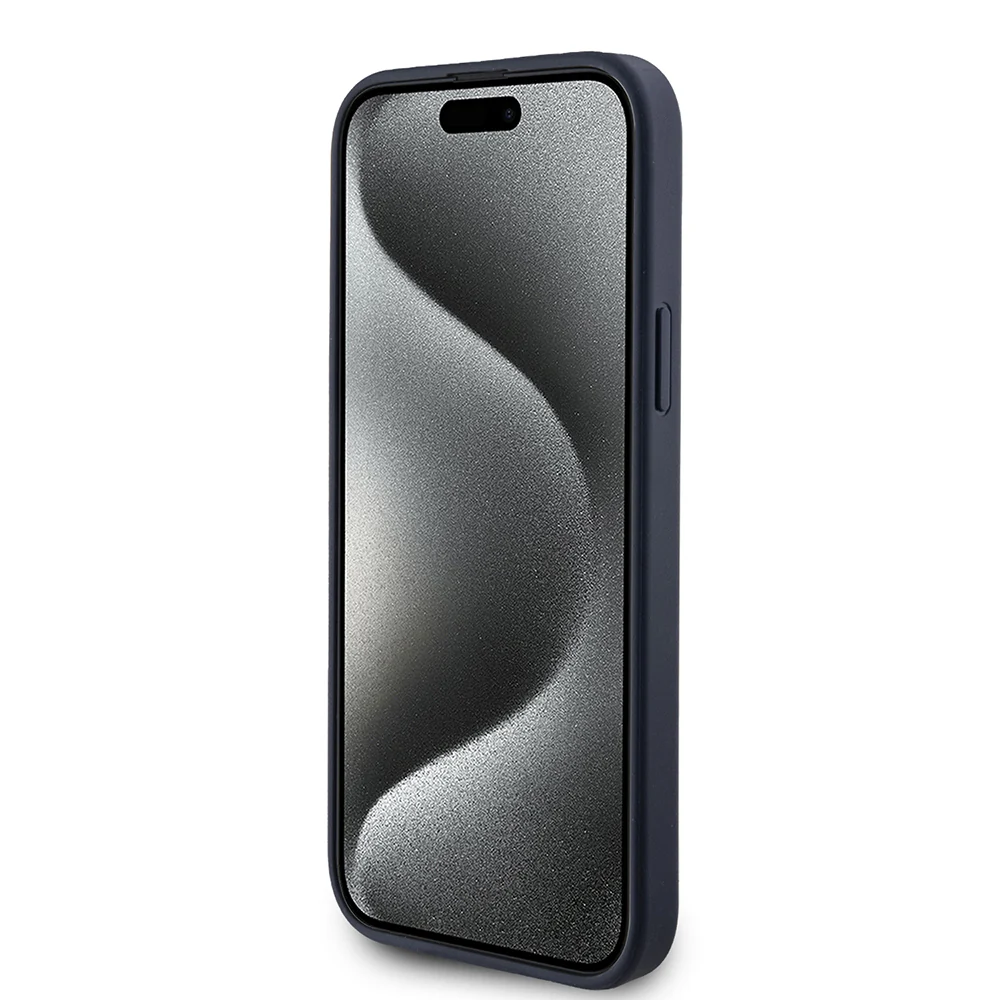 Case for Apple iPhone 15 Plus, Guess, 4G Triangle Logo, Blue - Image 2
