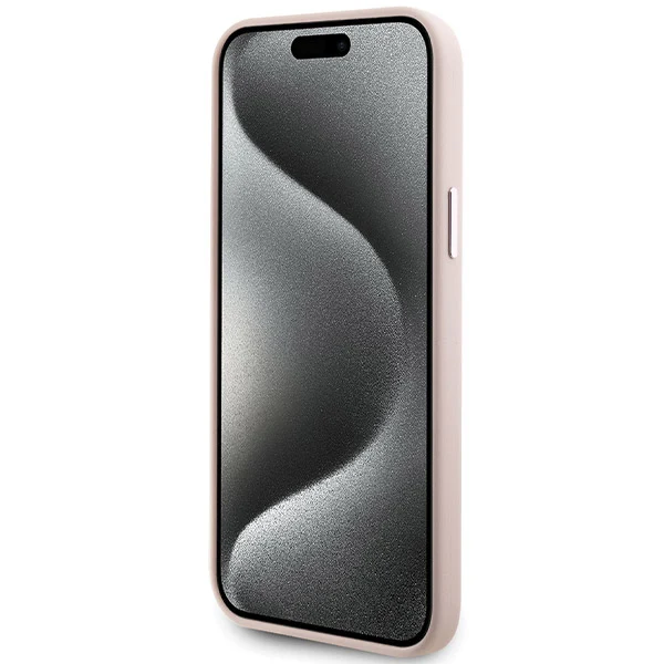 Case for Apple iPhone 15 Plus, Karl Lagerfeld, Silicone Choupette Metal, Pink - Image 6