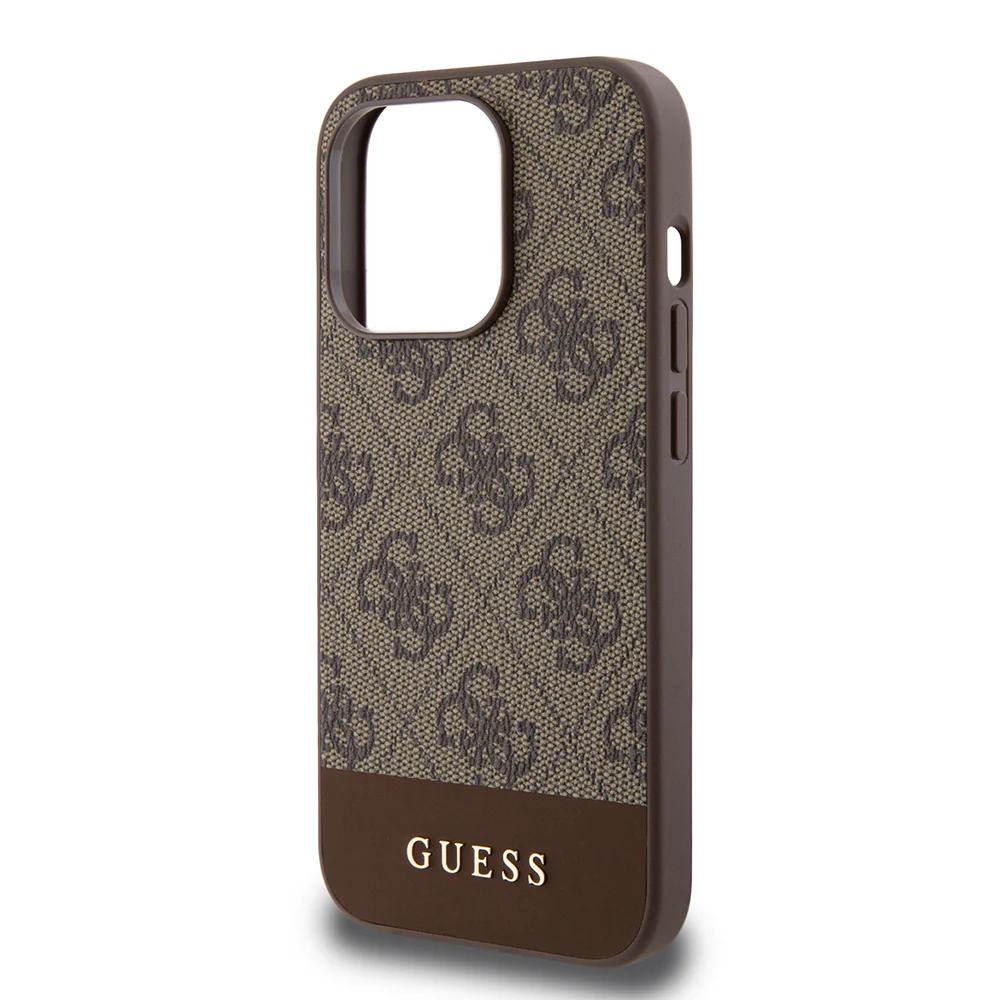 Case for Apple iPhone 15 Pro, Guess, 4G Stripe, Brown - Image 5