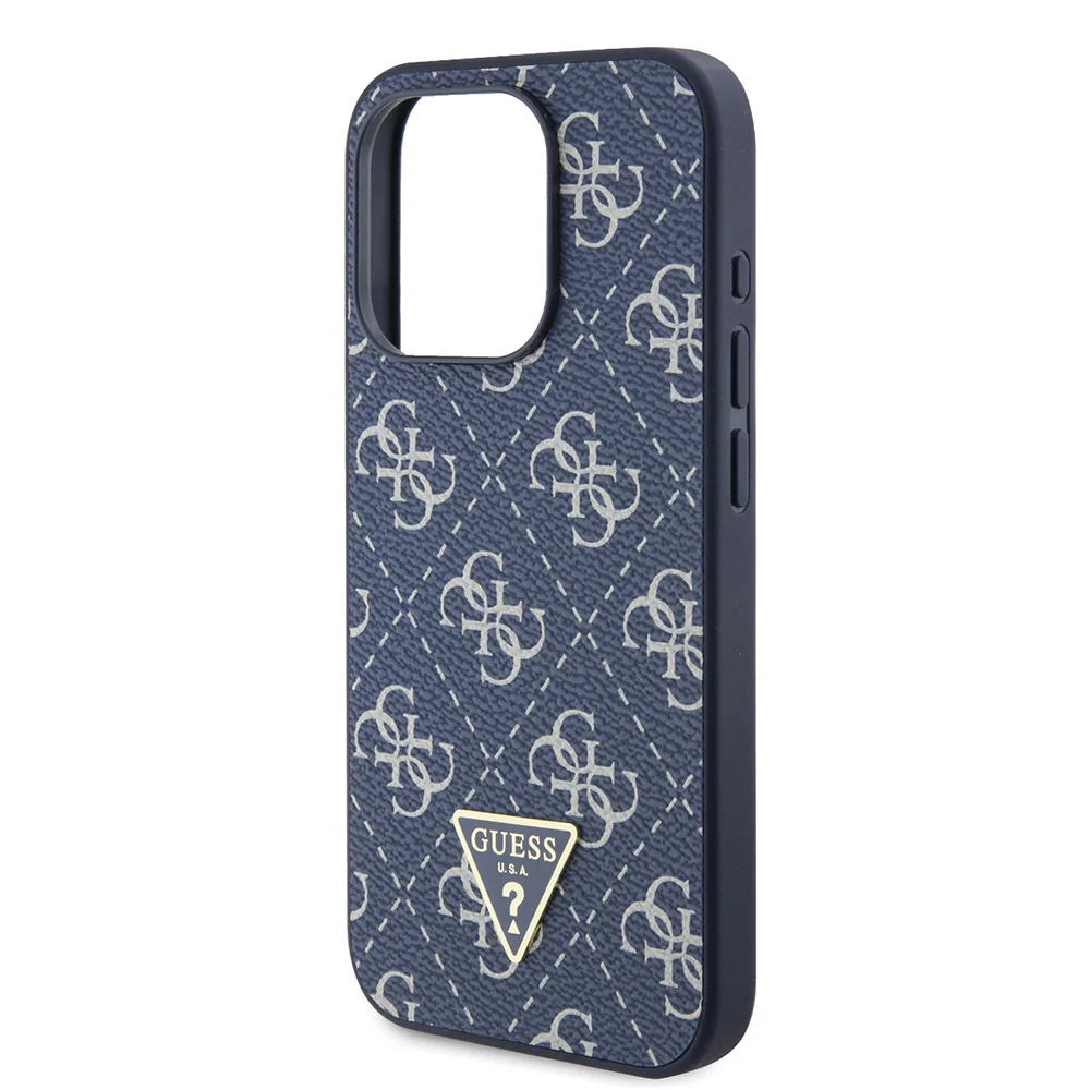 Case for Apple iPhone 15 Pro, Guess, 4G Triangle Logo, Blue - Image 5