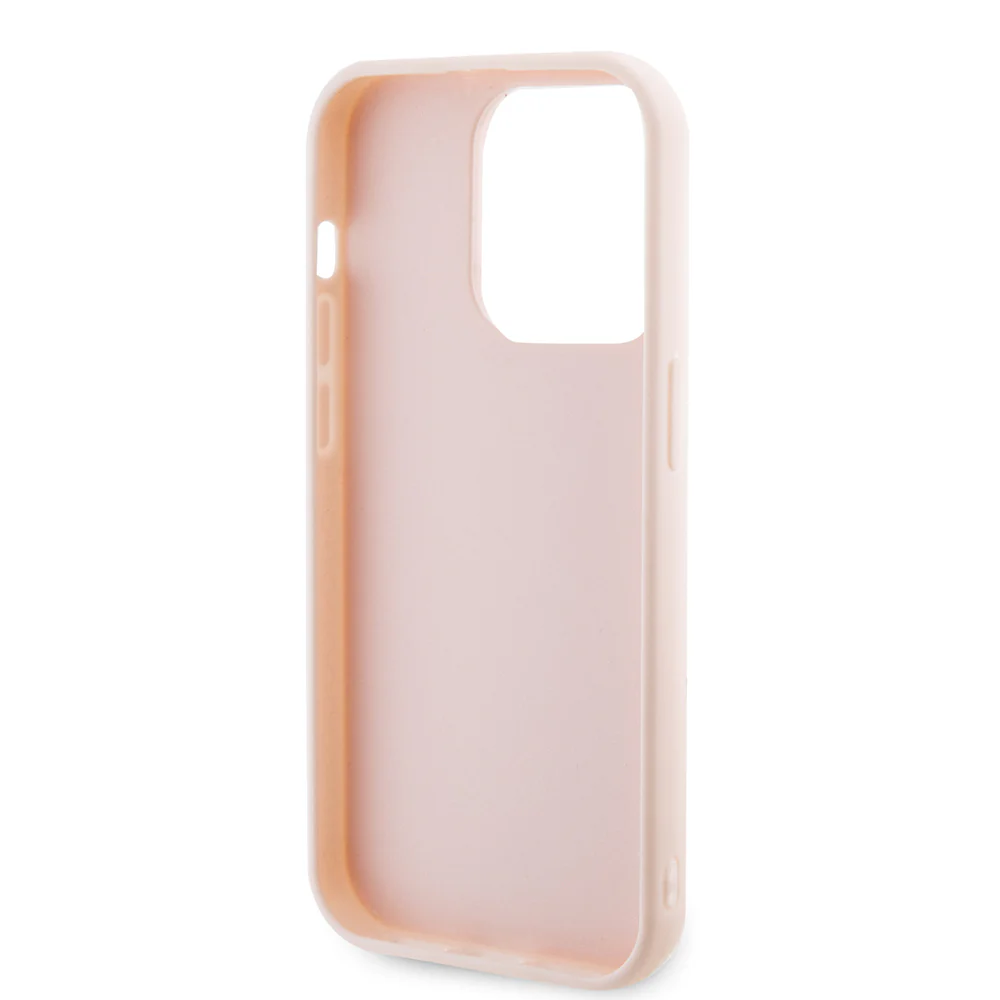 Case for Apple iPhone 15 Pro, Karl Lagerfeld, 3D Rubber Glitter Logo Karl, Pink - Image 4