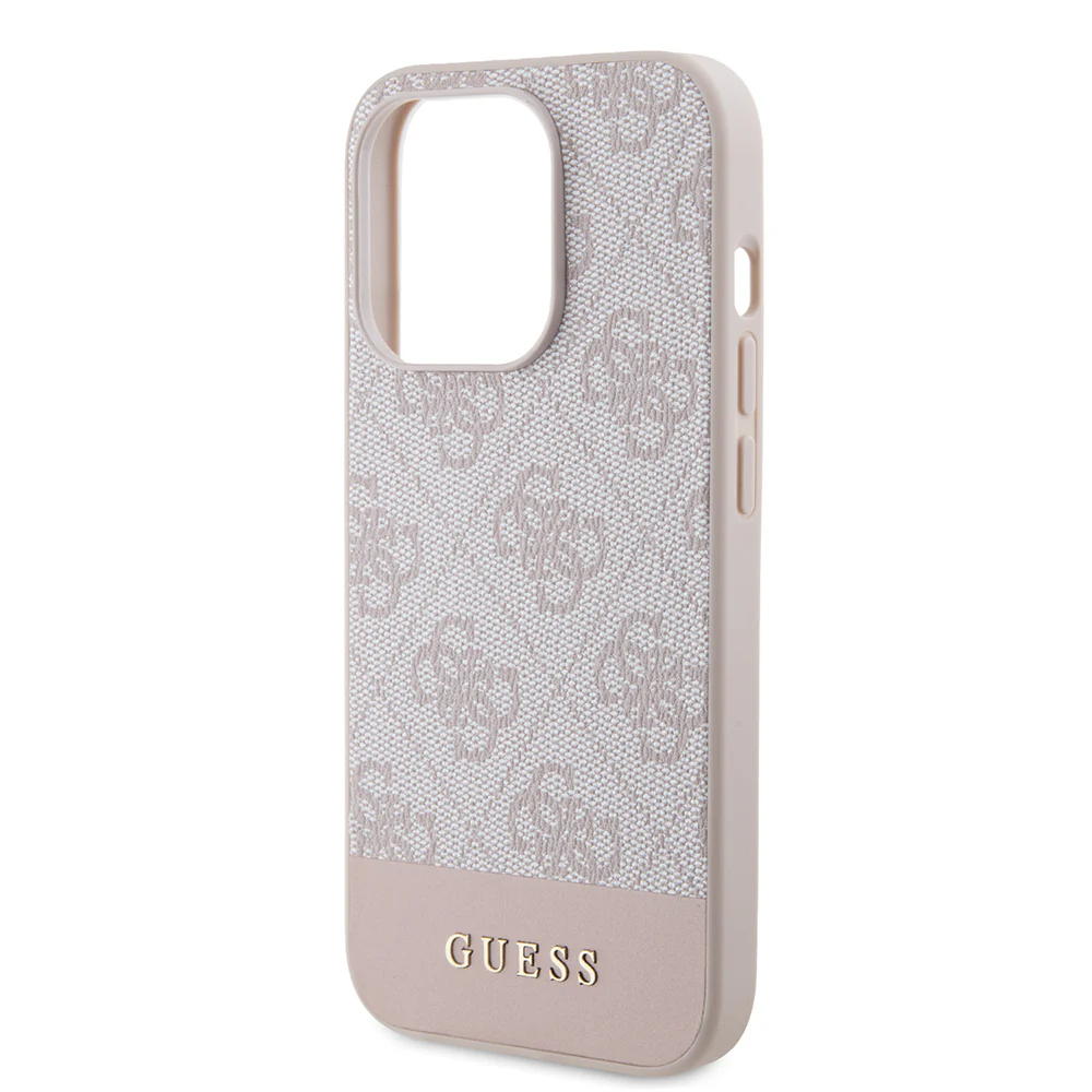 Case for Apple iPhone 15 Pro Max, Guess, 4G Stripe, Pink - Image 4