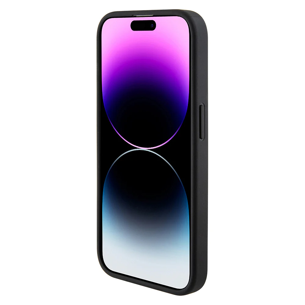 Case for Apple iPhone 15 Pro Max, Guess, Grip Stand 4G Triangle Strass, Black - Image 2