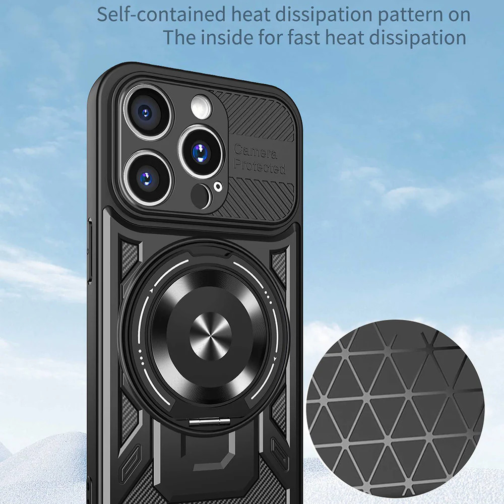 Case for Apple iPhone 15 Pro Max, Techsuit, RuggedCam, Blue - Image 4