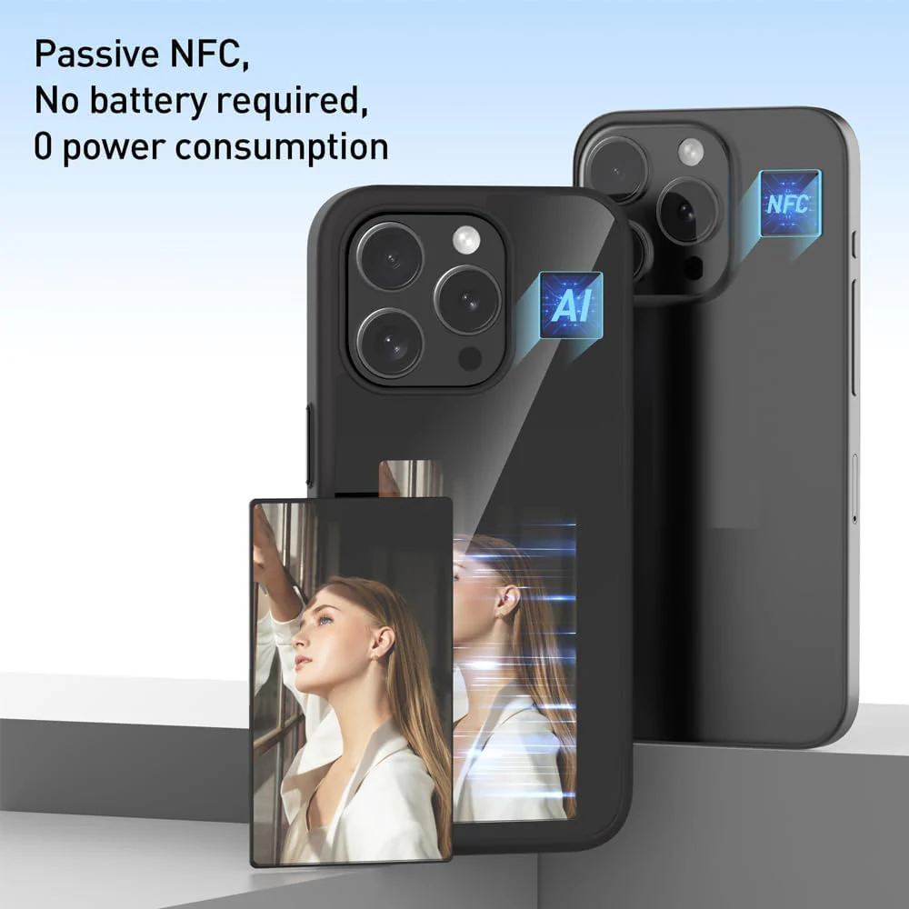 Case for Apple iPhone 15 Pro, Techsuit, SmartScreen NFC, Black - Image 4