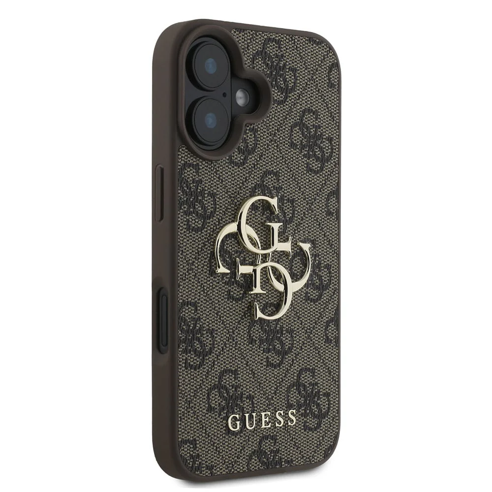 Case for Apple iPhone 16, Guess, 4G Big Logo, Brown - Image 5