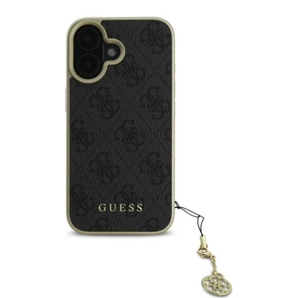 Case for Apple iPhone 16, Guess, 4G Charm, Black - Image 2
