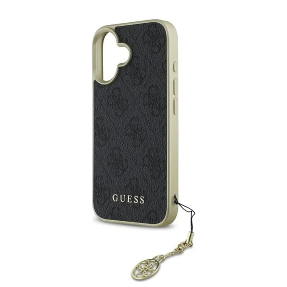 Case for Apple iPhone 16, Guess, 4G Charm, Black - Image 4